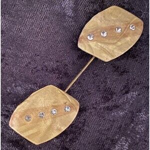 Vintage Hat Pin 30s Art Deco Celluloid w/ Rhinestones Unique Adornment Brooch